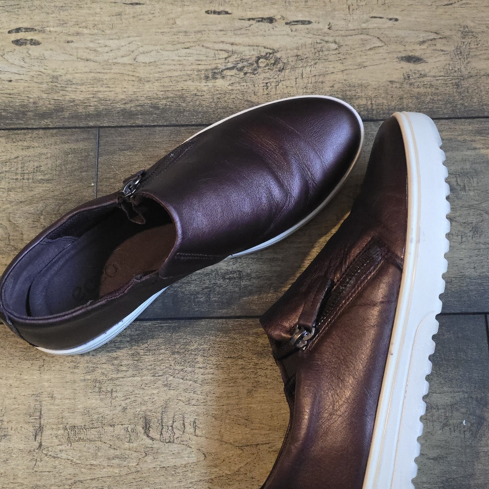 Ecco Brown Leather Loafers Slip-Ons